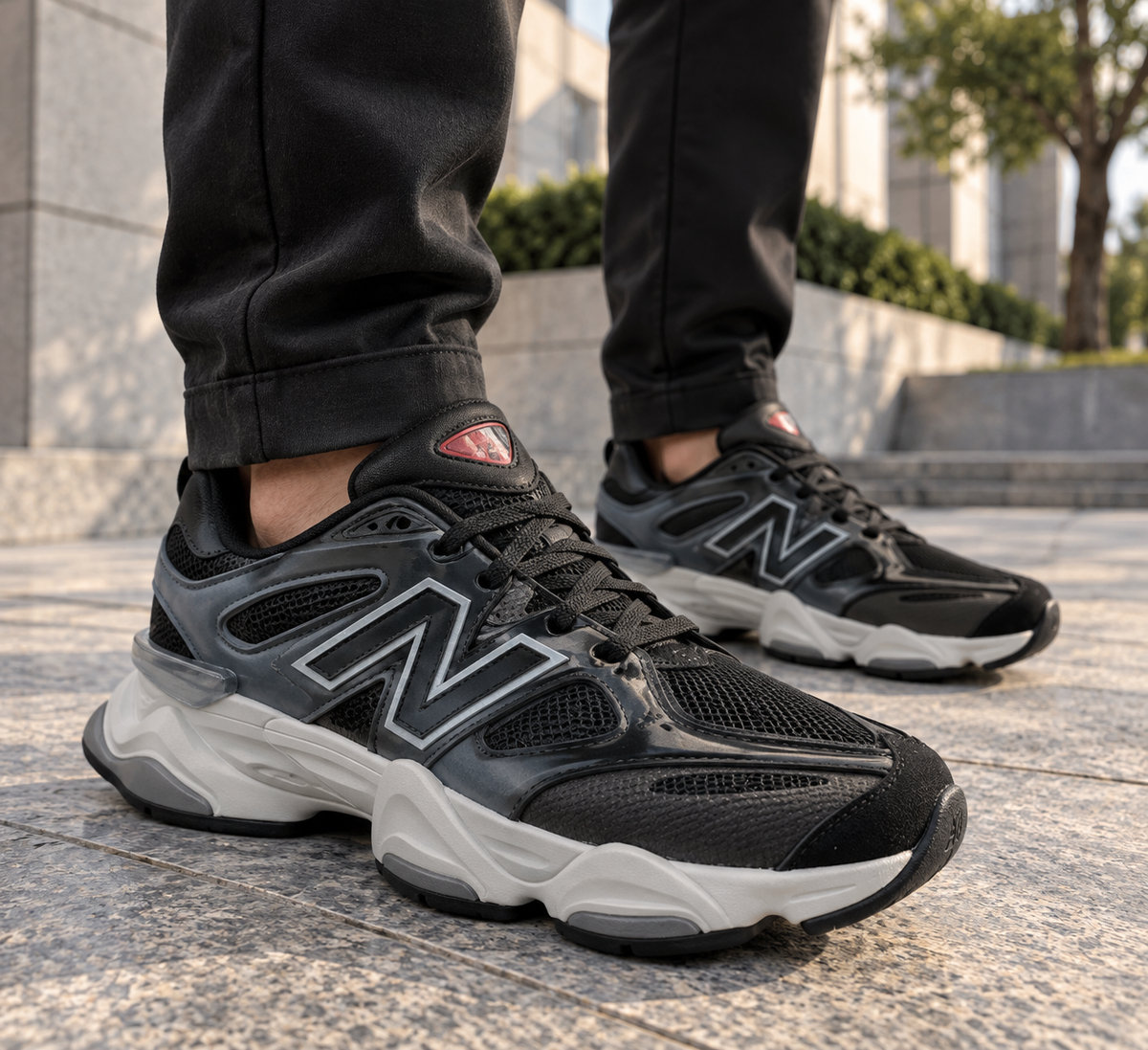 Мъжки маратонки New Balance 9060 в черно и антрацит