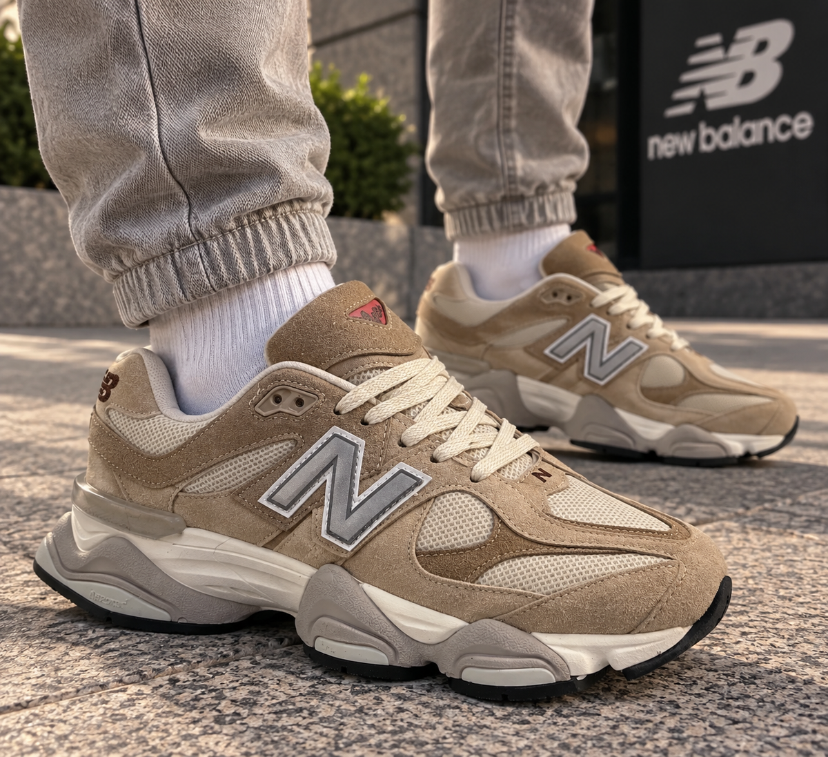 Мъжки маратонки New Balance 9060 в бежово и сиво