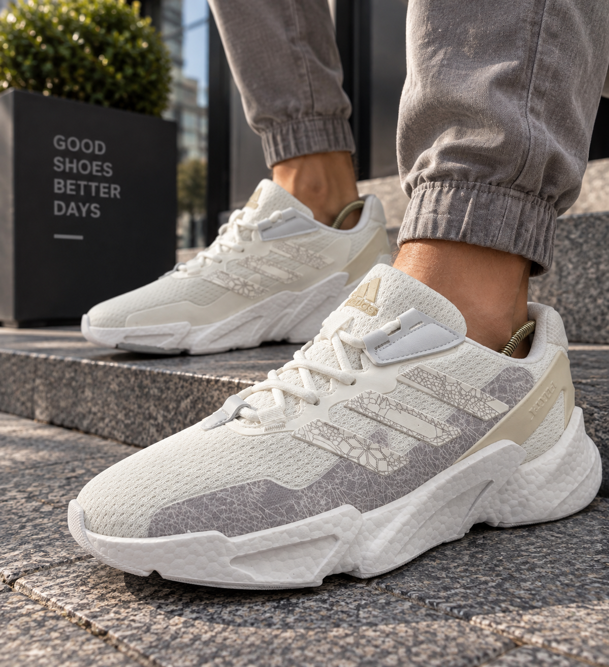 Маратонки Adidas X9000L4 в бяло и сиво
