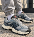 Маратонки New Balance 9060 в сиво, кремаво и тъмносиньо