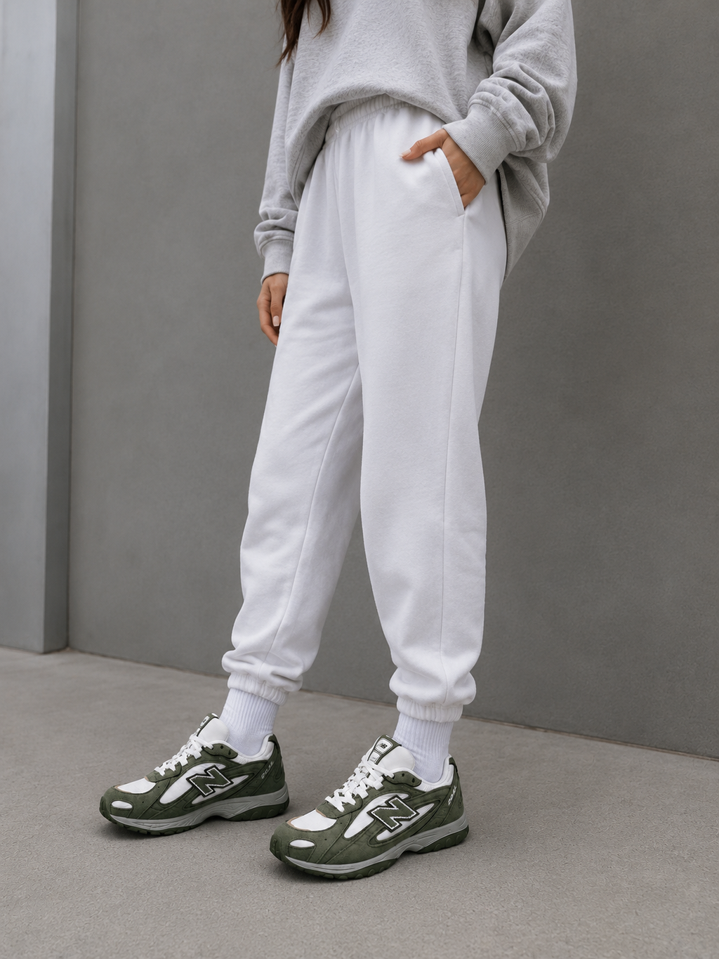 Дамски маратонки New Balance 204L – маслинено зелени