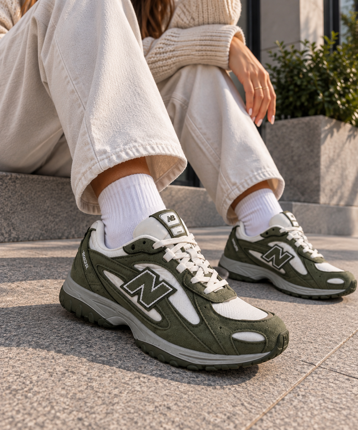 Дамски маратонки New Balance 204L – маслинено зелени