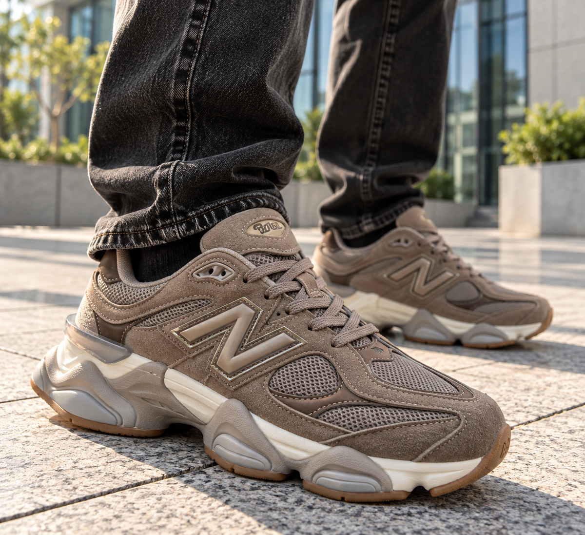 Мъжки спортни обувки New Balance 9060 – Кафяв