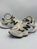 Маратонки New Balance 9060 в кремав цвят със зелено лого