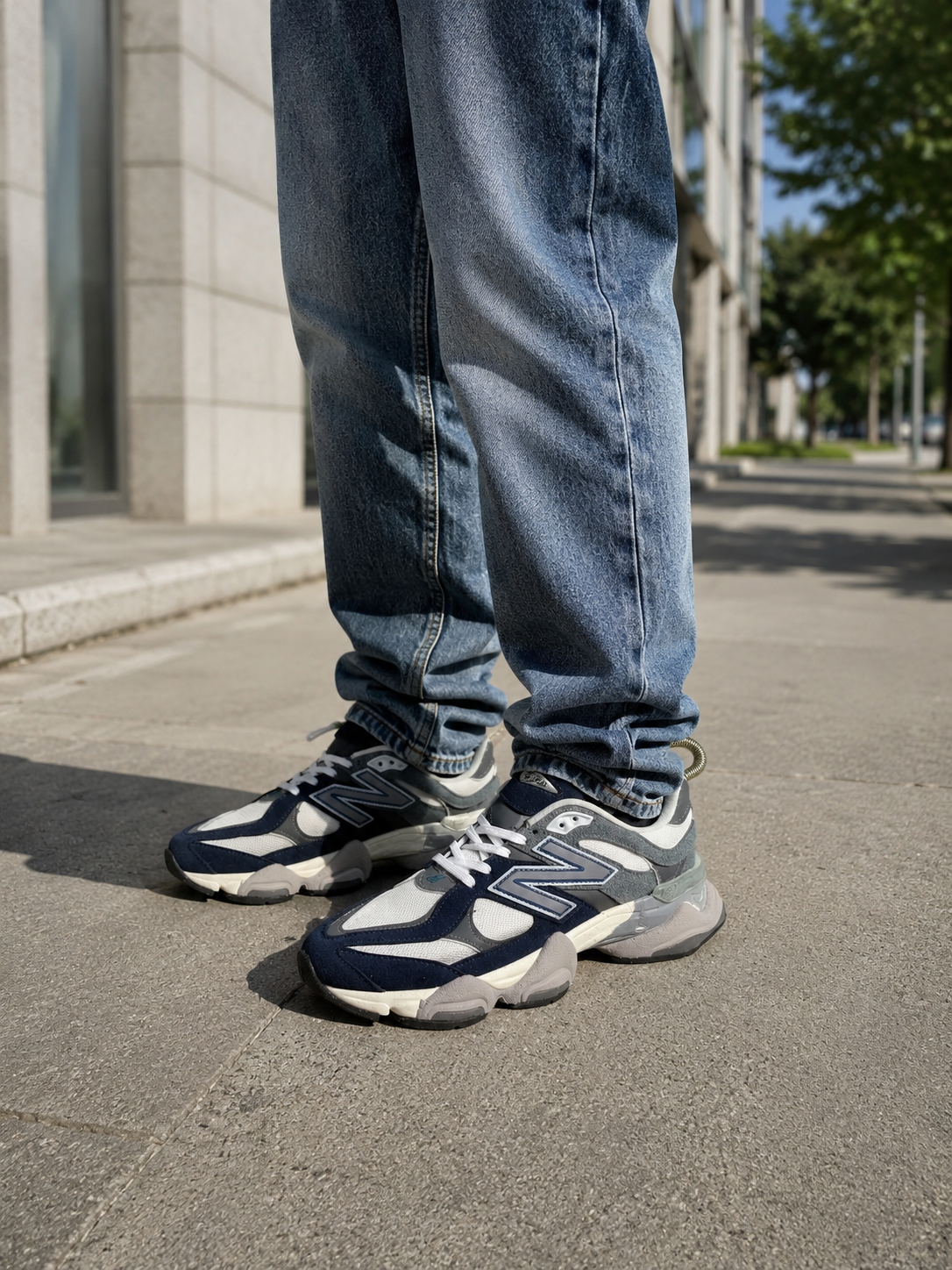 Мъжки маратонки New Balance 9060 – Navy/White