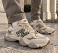 Мъжки маратонки New Balance 9060 – бежови с кафяви детайли