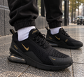 Мъжки маратонки Nike Air 270 в черно със златисти детайли